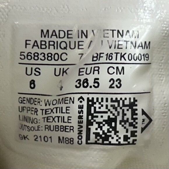 Converse Chuck Taylor All Star Lift Women’s Sz 6 White Skate Platform Shoes Used - Picture 13 of 13